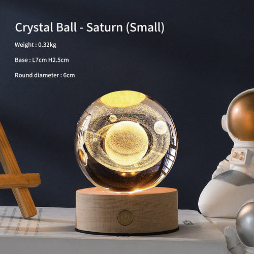 Creative Luminous Crystal Ball Galaxy Night Light Decoration 3D Laser