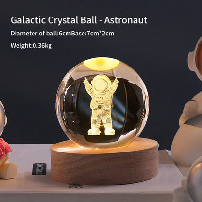 Creative Luminous Crystal Ball Galaxy Night Light Decoration 3D Laser