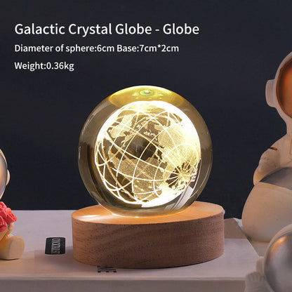 Creative Luminous Crystal Ball Galaxy Night Light Decoration 3D Laser