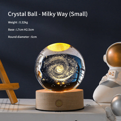 Creative Luminous Crystal Ball Galaxy Night Light Decoration 3D Laser