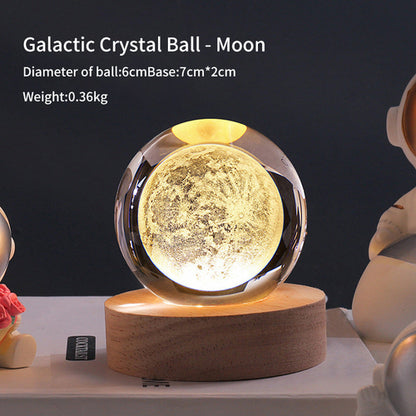 Creative Luminous Crystal Ball Galaxy Night Light Decoration 3D Laser