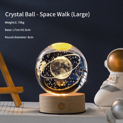 Creative Luminous Crystal Ball Galaxy Night Light Decoration 3D Laser