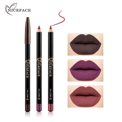 NICEFACE Nude Color Lip Pencil 12 Color Waterproof Lip Liner Nude Colo