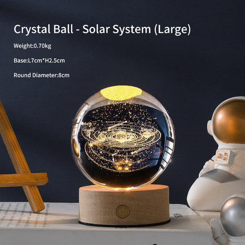 Creative Luminous Crystal Ball Galaxy Night Light Decoration 3D Laser