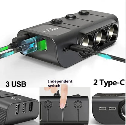 3-Port USB Car Charger