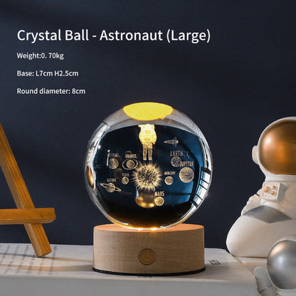 Creative Luminous Crystal Ball Galaxy Night Light Decoration 3D Laser