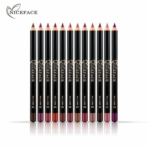 NICEFACE Nude Color Modified Lip Liner 12 Color Waterproof Lip Liner N