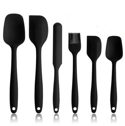 6 Pcs Spatula Sets BPA Free Silicone Scrapers Spoon Non-Stick Silica C