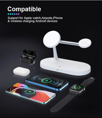 5-in-1 Magnetic Wireless Charging Stand (15W)