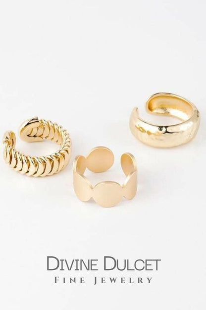 Mirror Gold 18 Karats Adjustable Ring