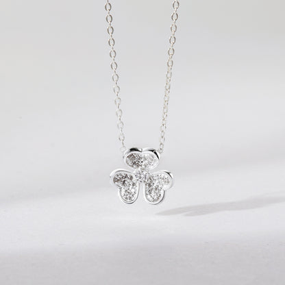 Clover Necklace, Three Leaf Clover Necklace, Silver Necklace For Her