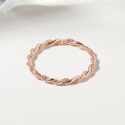 Dainty Braided Ring, Stacking Ring For Women, Women Jewelry