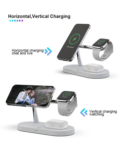 5-in-1 Magnetic Wireless Charging Stand (15W)